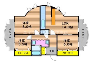 ノーブルハイツ中島田の物件間取画像